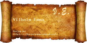 Vilheim Emma névjegykártya